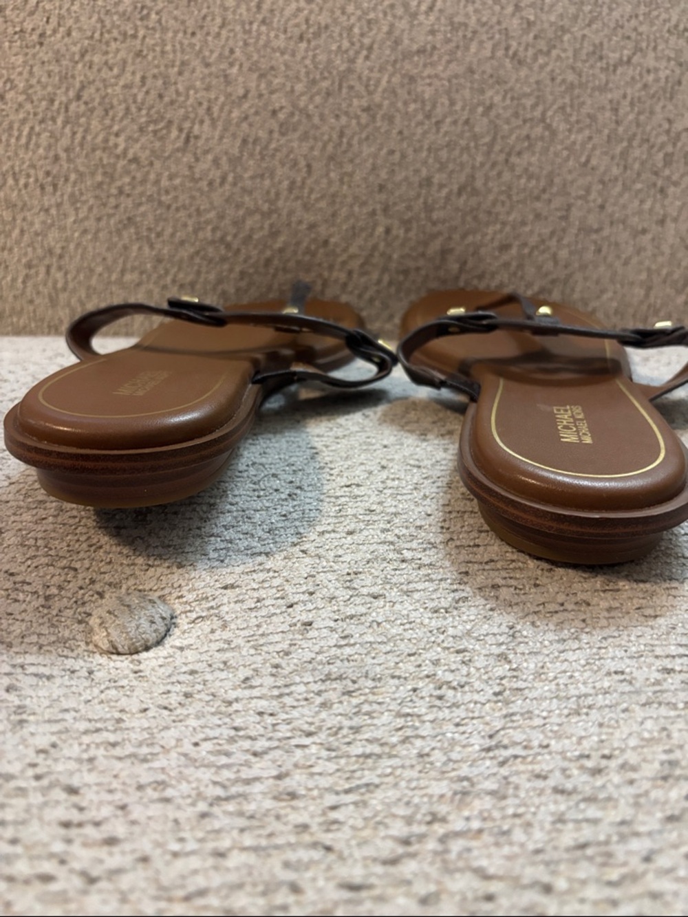Michael Kors Brown Logo Thong Sandals - Picture 8 of 8